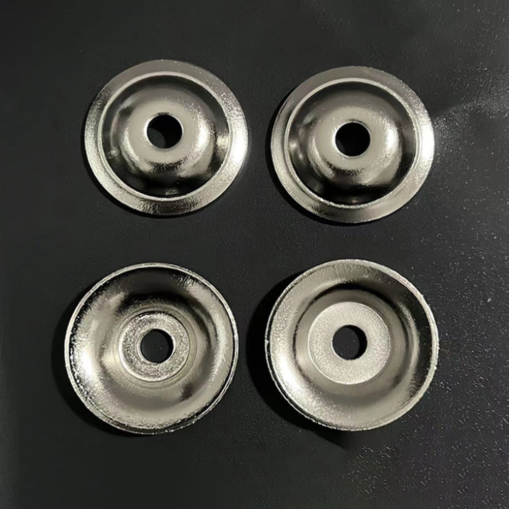 Furniture Hardware With Backplate - 10 ชิ้น แผ่นปิดด้านหลังลูกบิดตู้สีเงิน คาร์บอนสตีล ทรงสี่เหลี่ยม สำหรับเฟอร์นิเจอร์ห้องครัว