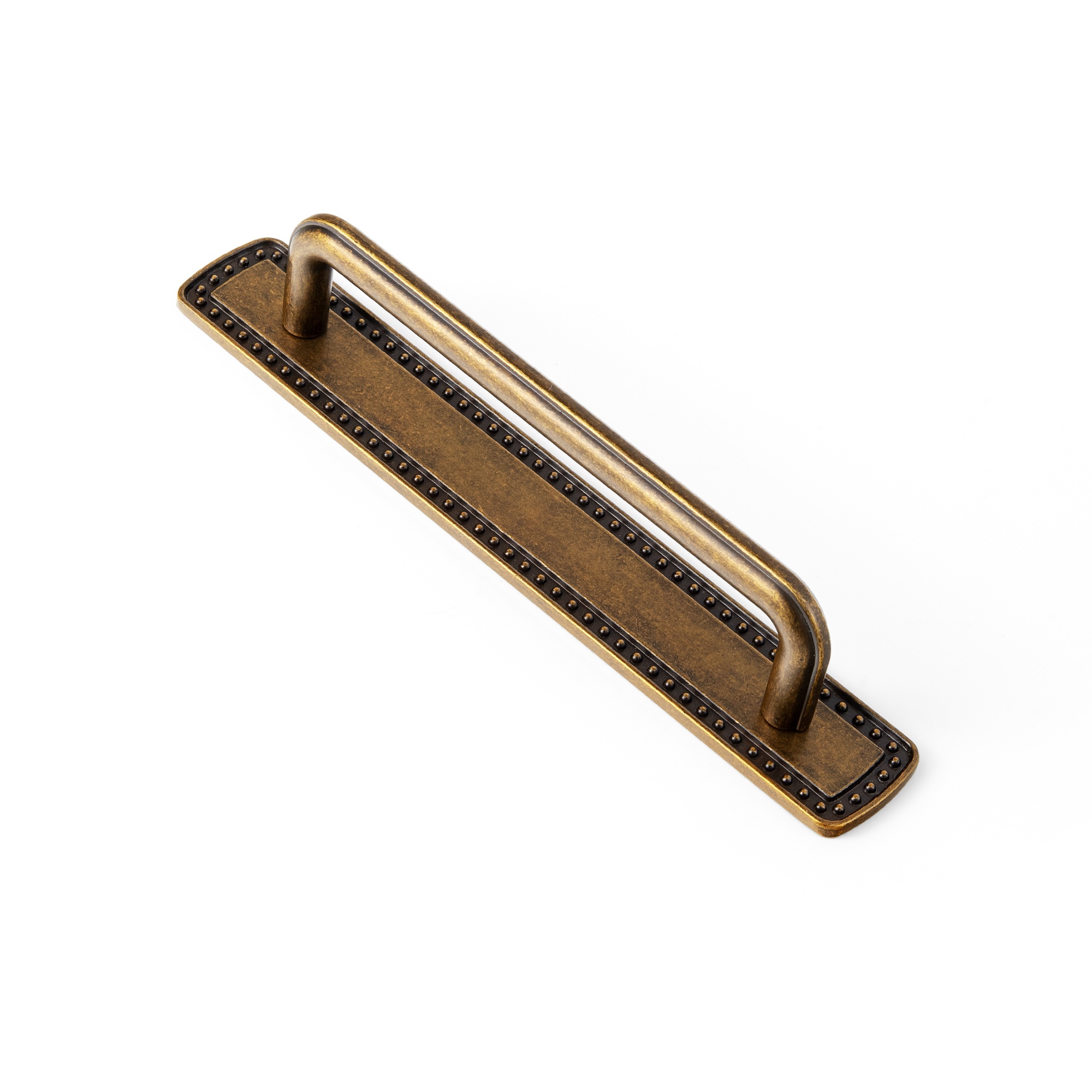 Furniture Hardware With Backplate - ชุด 2 ชิ้น มือจับตู้แบบโบราณสีทองเหลือง ขนาด 5