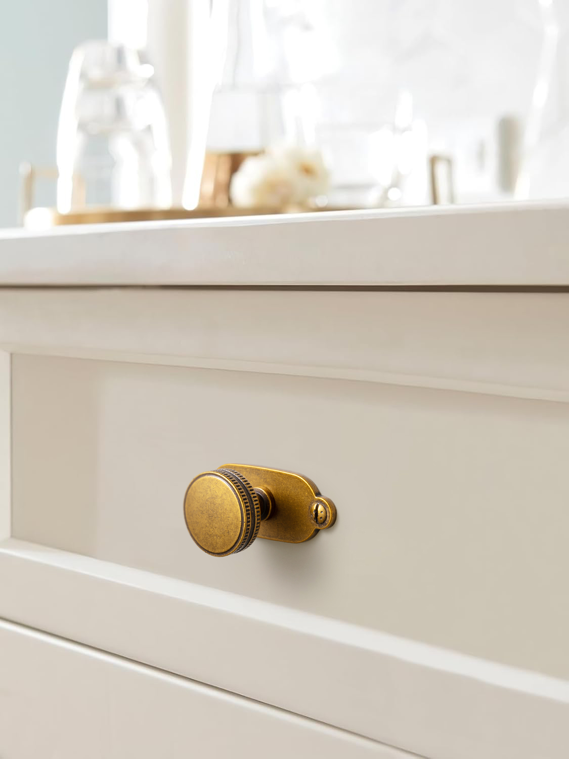 มือจับตู้ทองเหลืองวินเทจ Goo-K - Furniture Hardware With Backplate บทวิจารณ์และราคา