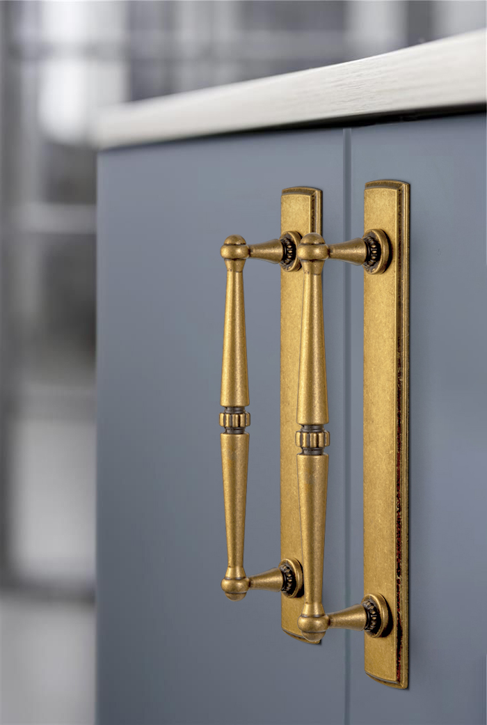 Goo-Ki มือจับตู้ทองเหลืองโบราณ - Furniture Hardware With Backplate บทวิจารณ์และราคา