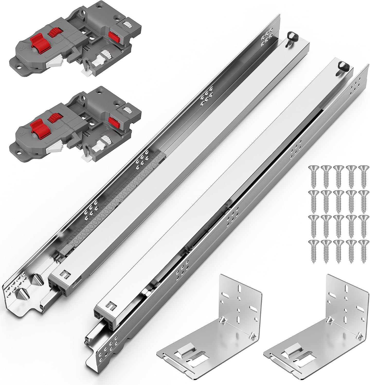 รางลิ้นชักแบบซ่อนใต้เคาน์เตอร์ - Drawer Slide Pair บทวิจารณ์และราคา